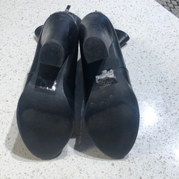 ALDO | Black Leather ankle boots - Picture 4 of 7